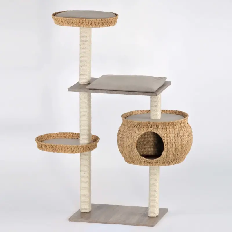 Silvio Design Katzen-Kletterbaum Cosy mit Sanremodekor, Kissen sand, ca. 36x110x135 cm Sonderaktion