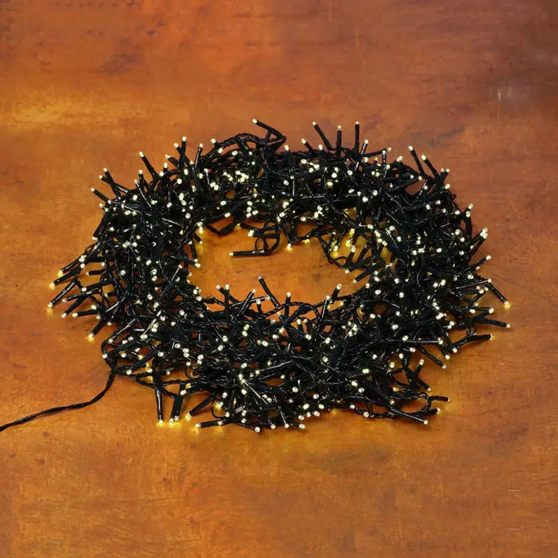 Geprüft LED Lichterkette, 288 LEDs, warmweiß, 2,4 m, Timerfunktion, dimmbar