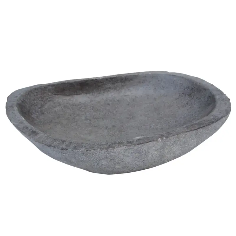 Vogeltränke 'Fluss-Stein', grau, Naturstein, 8 x 30 x 25 cm Heißes Angebot