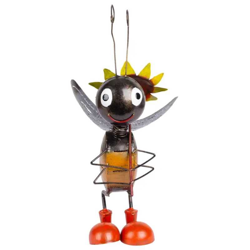 Biene mit Sonnenblume, Metall, 36 x 22 x 23 cm Top-Preis