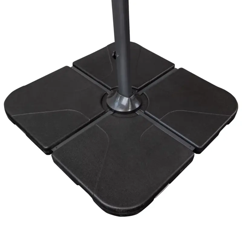 Must-Have Doppler 4er-Set Bodenplatten, befüllbar bis 25 kg, ca. 50 x 50 cm