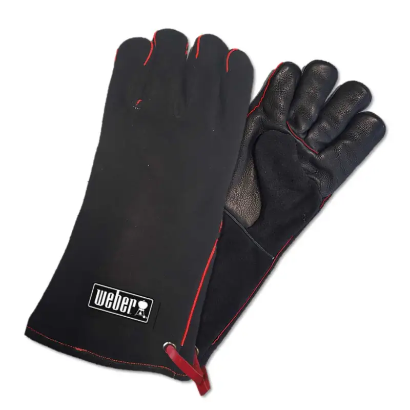 Weber Grillhandschuhe aus Leder, unisex, mit Noppen, hitzebeständig Neue Kollektion