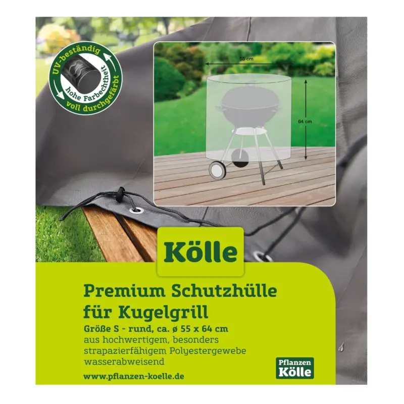 Preisreduziert Kölle Kugelgrill-Schutzhülle für Weber Bar-B-Kettle, 64 x 55 cm