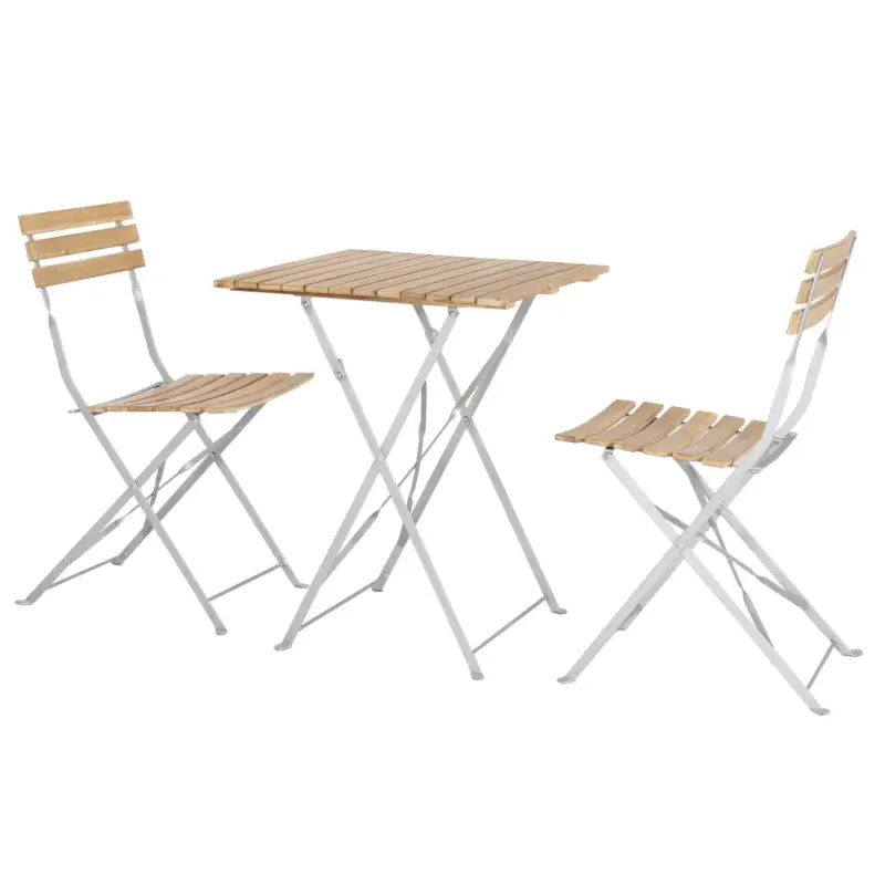 Biergartenset 'Sheffield', 3tlg., silber/natur Schneller Versand