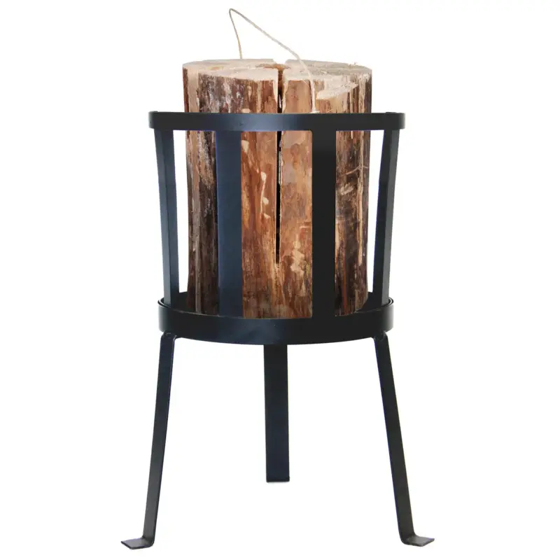 Zertifiziert Feuerkorb für Schwedenfeuer, schwarz, Weichstahl, ca. 31,5 x 28 x 40,5 cm