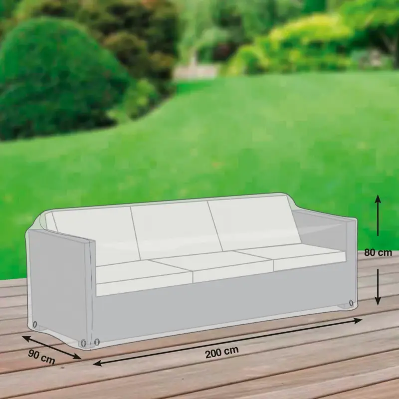 Top-Preis Premium Schutzhülle für Loungesofa, grau, ca. 200 x 90 x 80 cm
