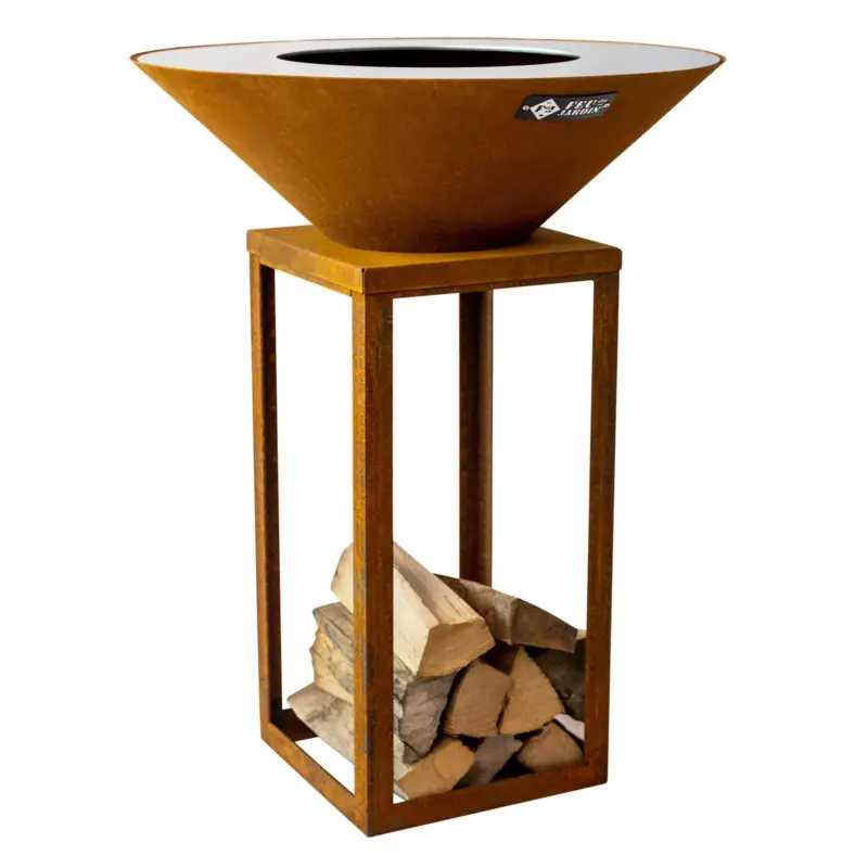 Edelstahl-Feuerstelle 'Fyro 80', rost, 100 x 100 x 80 cm Top-Angebot