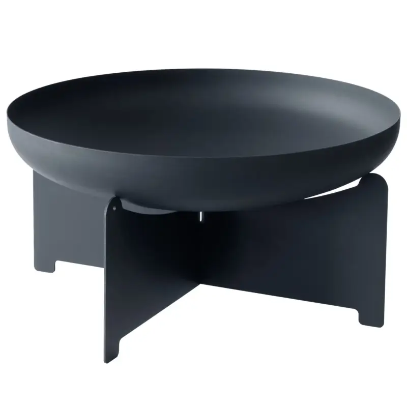 Edelstahl-Feuerstelle 'X 50', schwarz, 28 x 55 cm Wochenendangebot