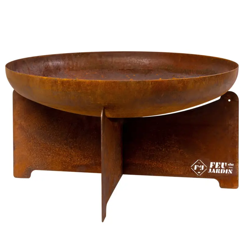 Preisreduziert Edelstahl-Feuerstelle 'X 70', rost, 40 x 75 cm