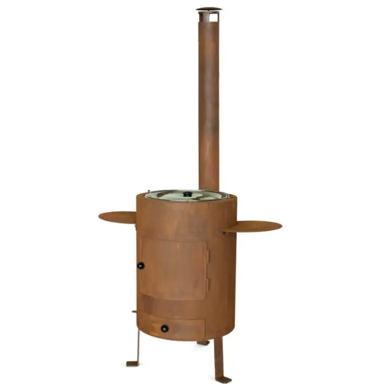 Fondue, Outdoor-Ofen 77 inkl. Pfanne mit Deckel, rost, 180 x 85 x 62 cm Wochenendangebot