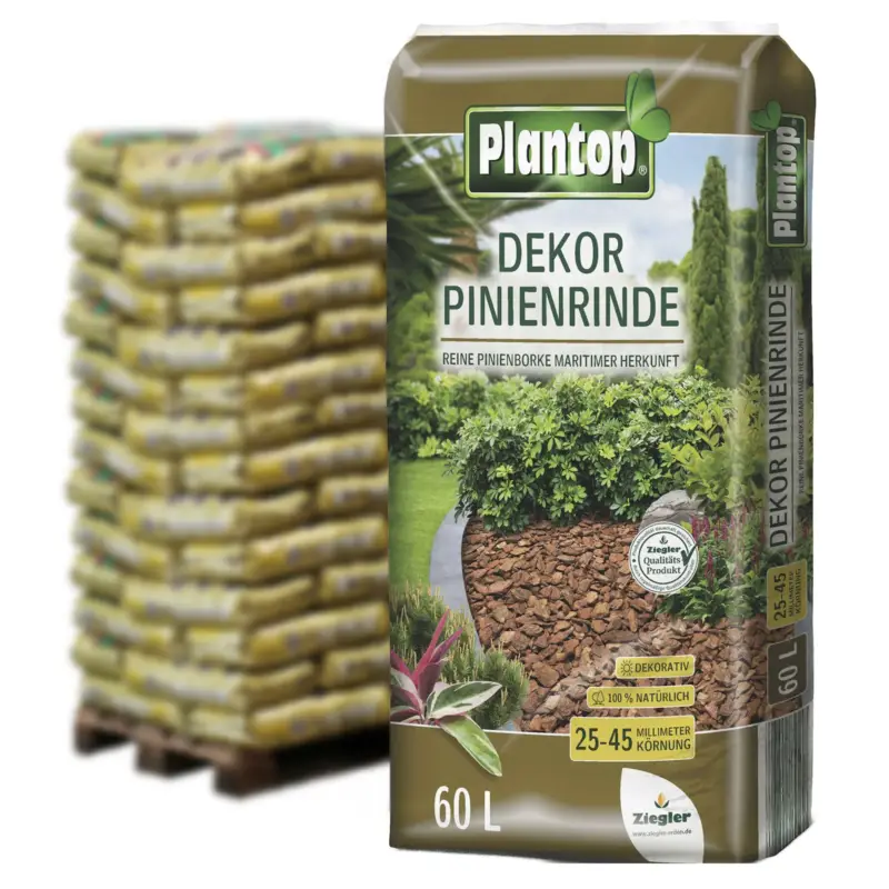 Plantop Piniendekor, braun, 25-45mm, 39 Sack á 60 l, gesamt 2340 Liter Preiswert