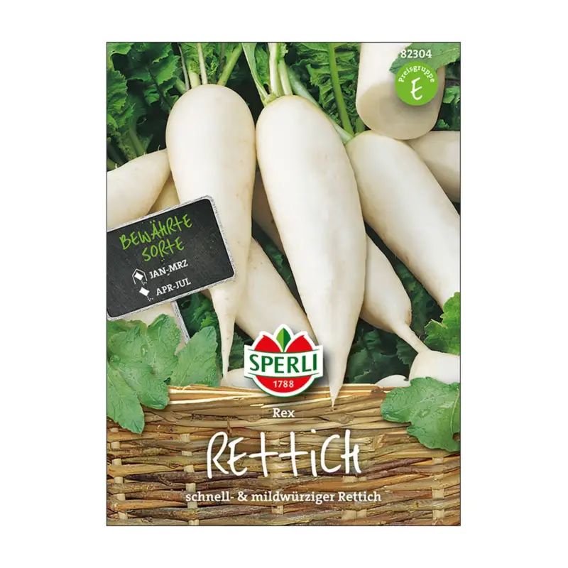 Garantierte Lieferung Gemüsesamen, Rettich 'Rex'