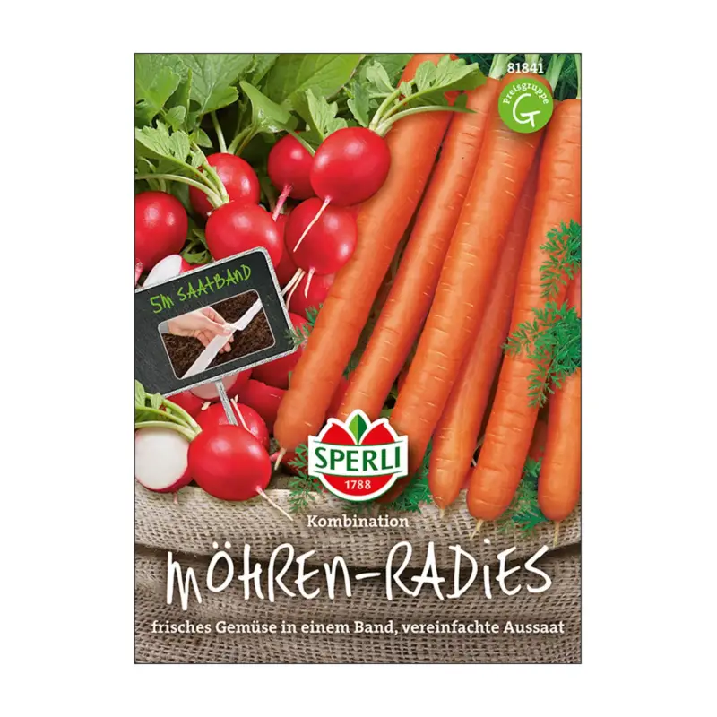 Heißes Angebot Saatband, Möhre-Radieschen-Kombi