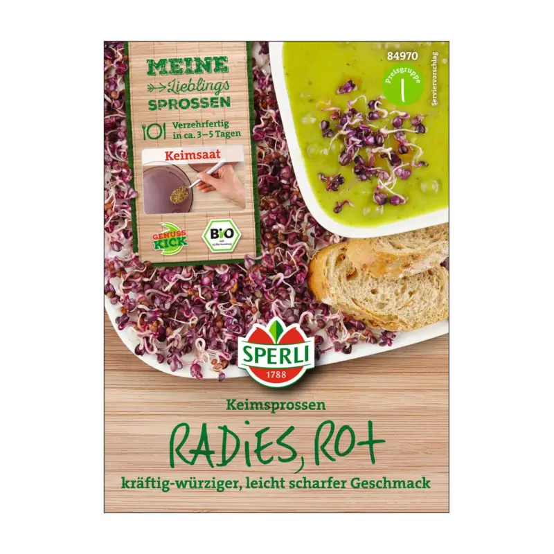 Sonderaktion Bio Keimsprossen Radies, rot
