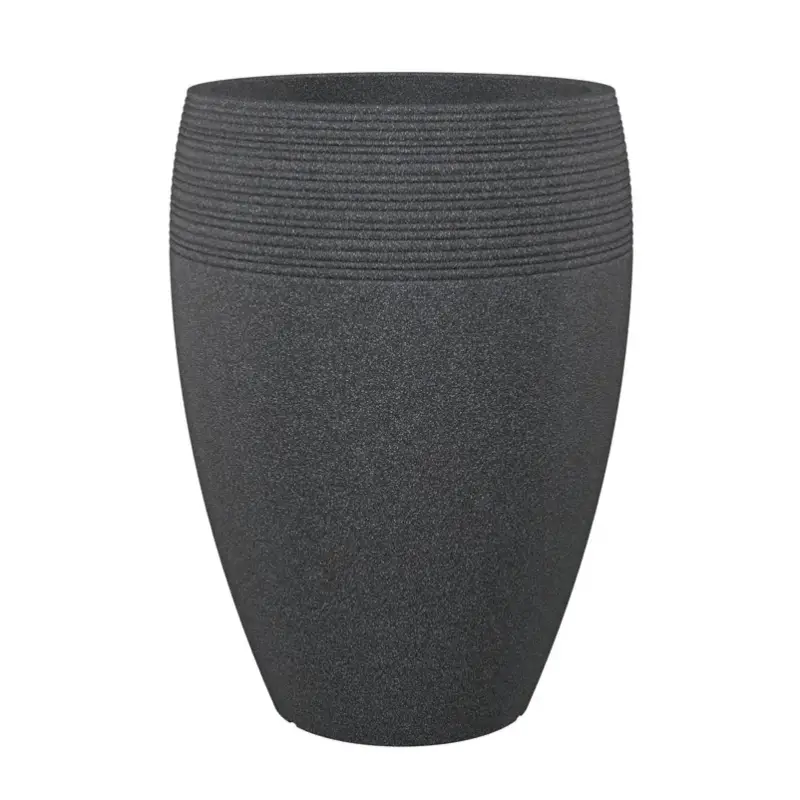 Scheurich Pflanzgefäß 'Lineo high', schwarz granit, ca. Ø 39 x H 54 cm Neue Kollektion