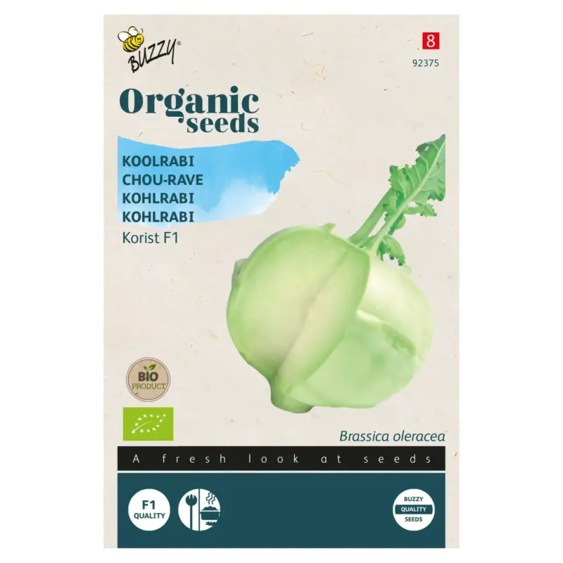 Markenprodukt Bio-Saatgut, Kohlrabi 'Korist', grün