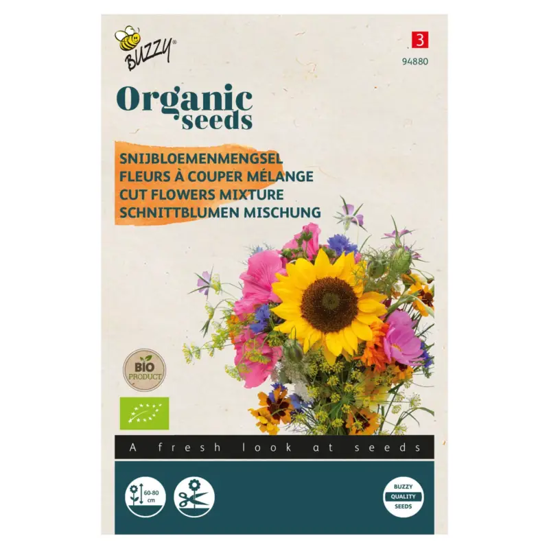 Markenware Bio-Saatgut, Schnittblumenmischung, bunt