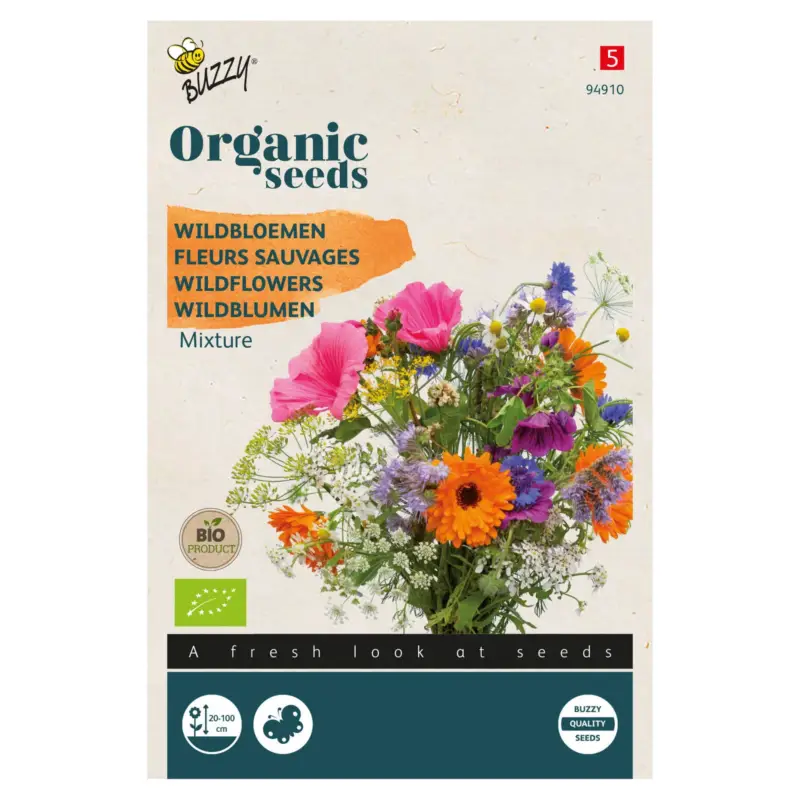 Bio-Saatgut, Wildblumenmischung, bunt Echt