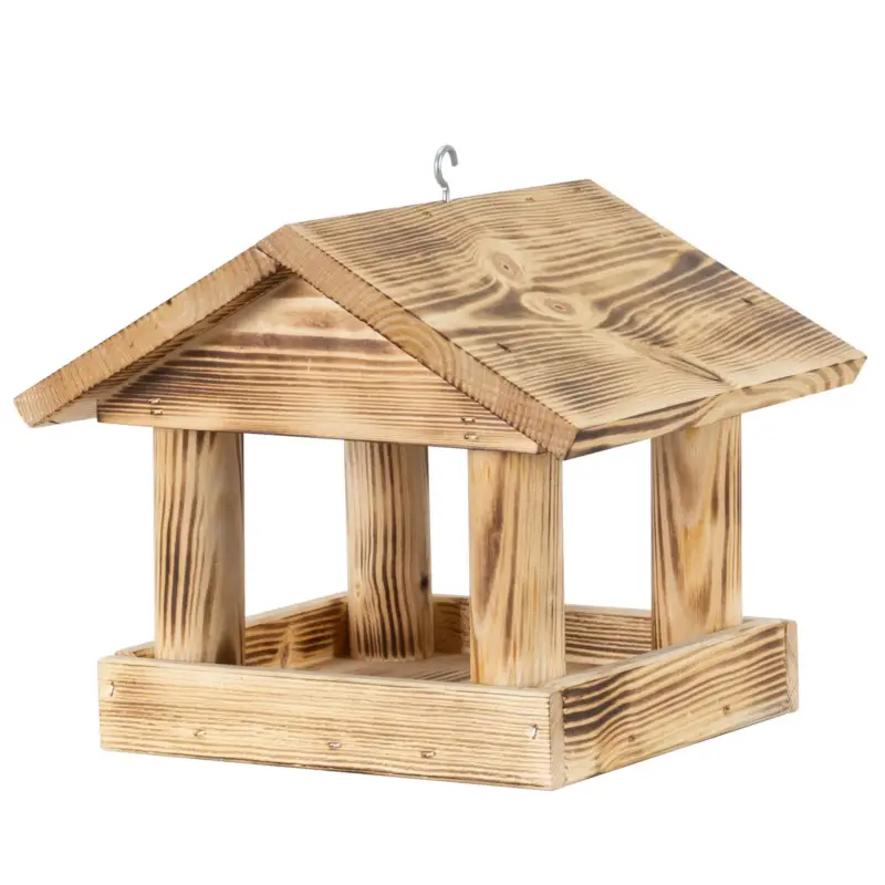 Kiefer-Vogelfutterhaus, geflammt, H22/24 x Ø26 cm Markenware
