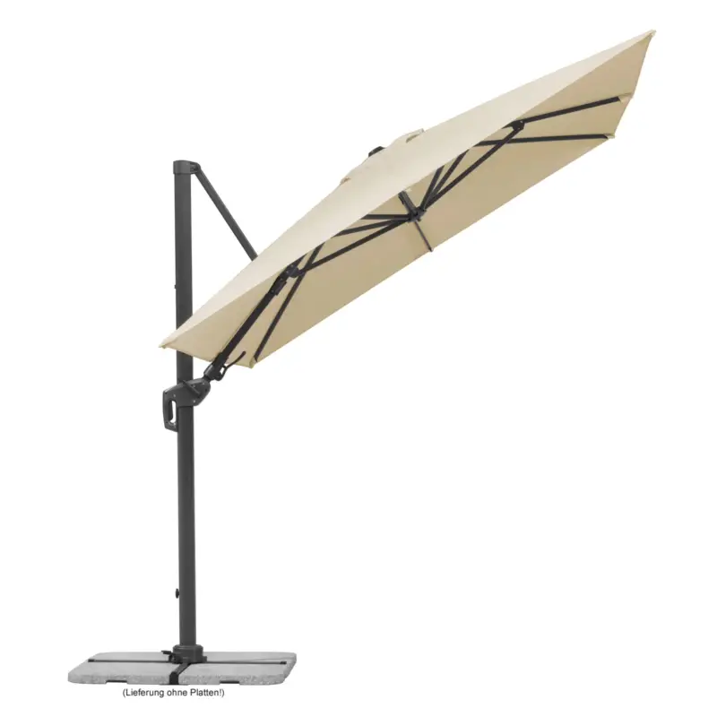 Kracherpreis Sonnenschirm 'Rhodos Twist', 350 x 260 cm, natur