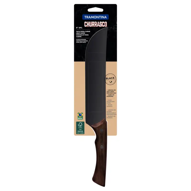 Fleischmesser, Stahl/FSC-Kiefer, Klinge ca. 20 cm Top-Preis