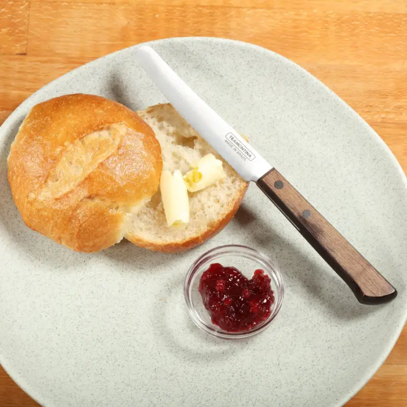 Brötchen- & Frühstücksmesser, Stahl/Holz Echt