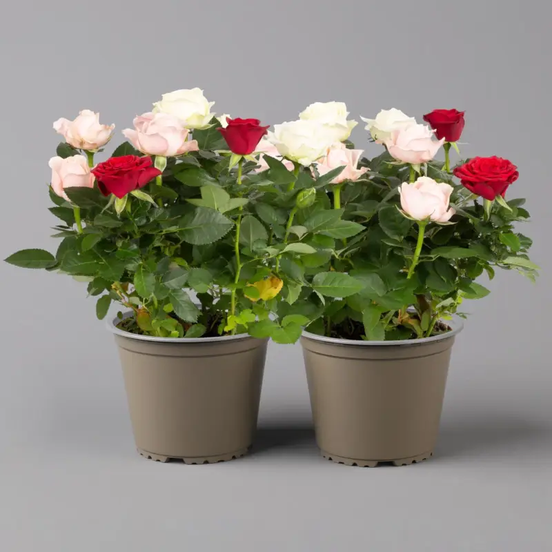 Direkt Vom Hersteller Rose 'Infinity', rosa-weiß & rot, Topf-Ø 14 cm, 2 Pflanzen