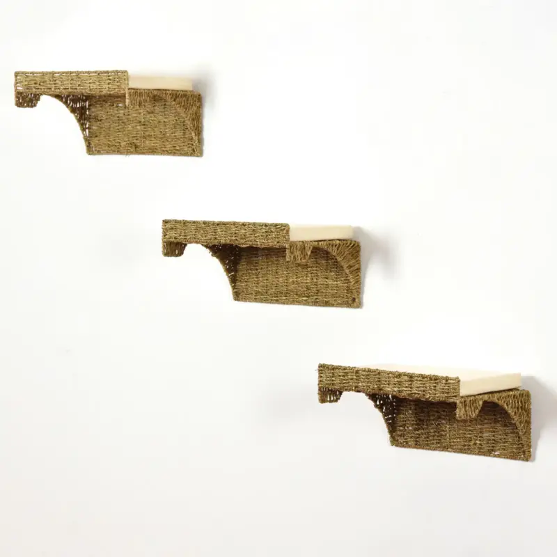 Letzte Chance Wandliege 'Seegras', 3er-Set, natur, 15 x 25 x 40 cm