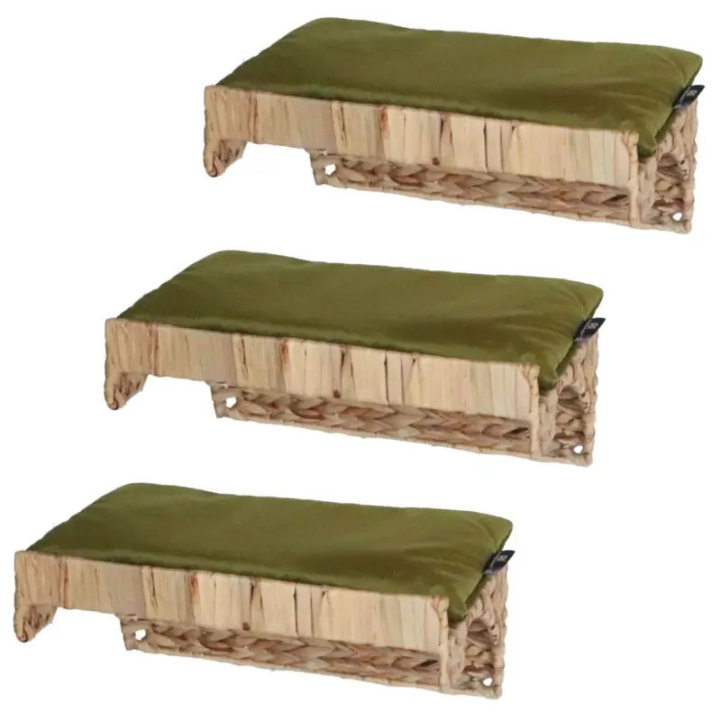 Geprüft Kletterwand, 3er-Set, olivgrün, 15 x 40 x 25 cm
