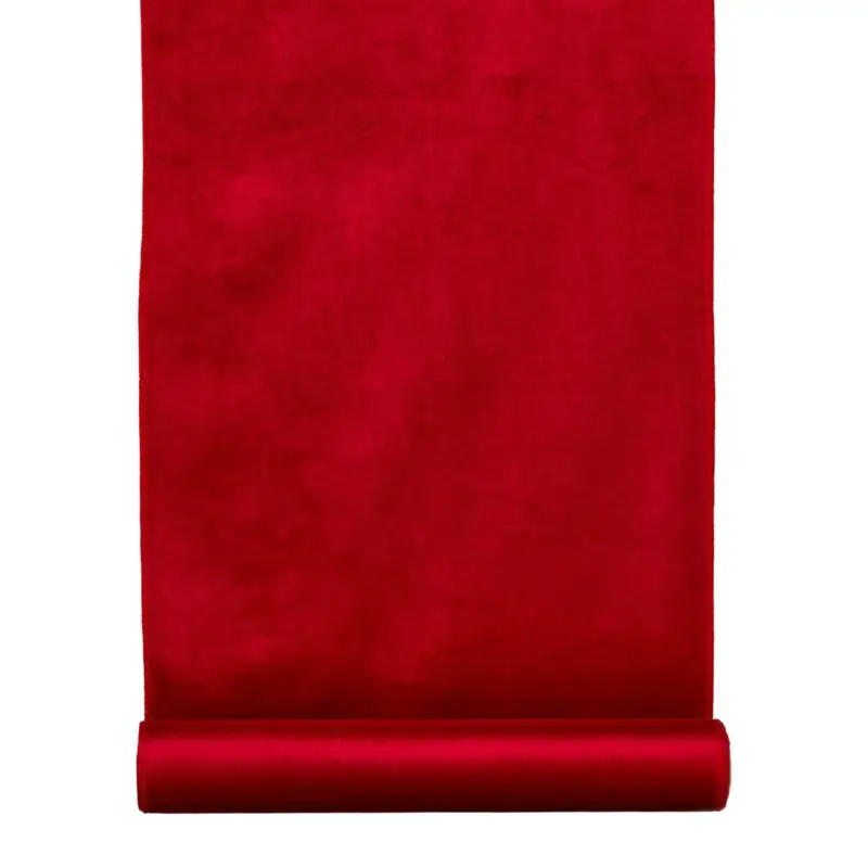 2er-Set Samt-Dekostoffrolle, rot, ca. 35 x 180 cm Rabatt