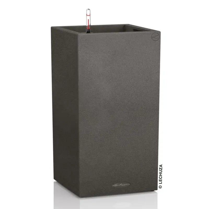 Garantierte Lieferung Lechuza 'Canto Stone 30 high', graphitschwarz, ca. 30 x 30 x H 56 cm