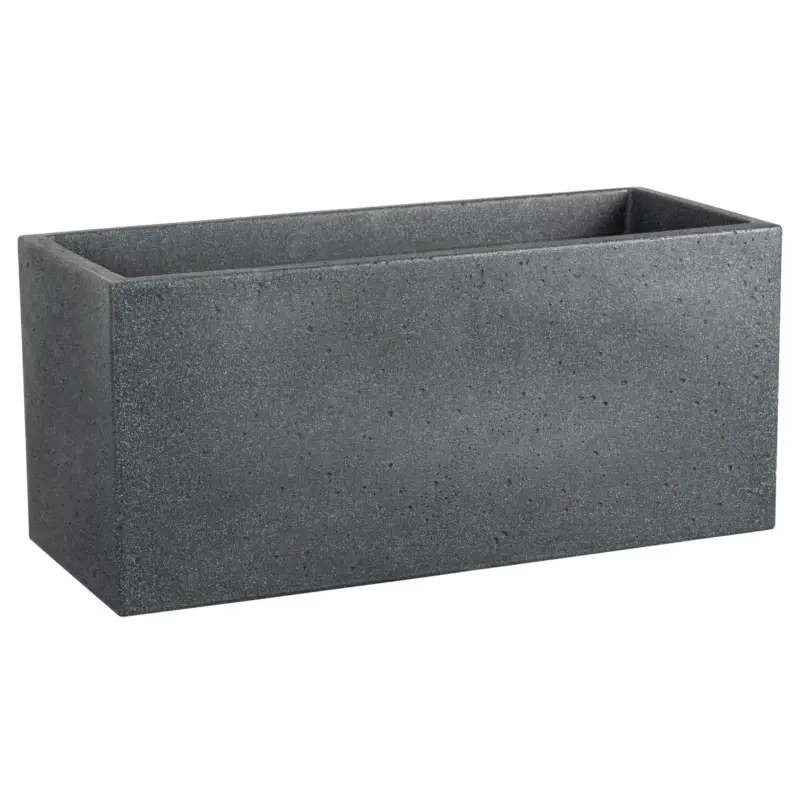 Scheurich Pflanzgefäß 'C-Cube Long', Stony Black, ca. 59 x 25 x H 26,5 cm Begrenztes Angebot