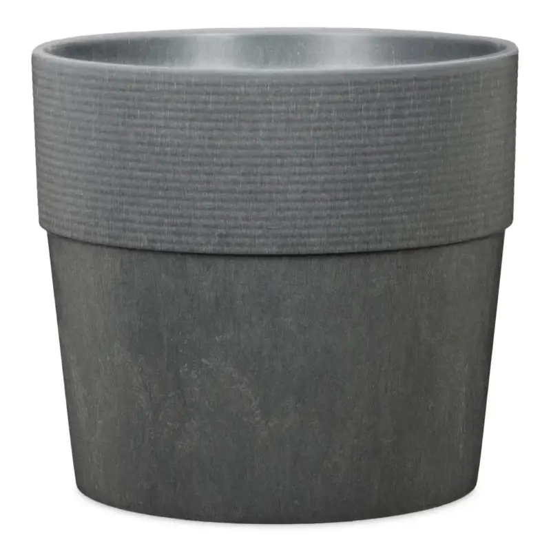 Echt Scheurich Pflanzgefäß 'Groove+', carbon, ca. Ø 39 x H 35 cm