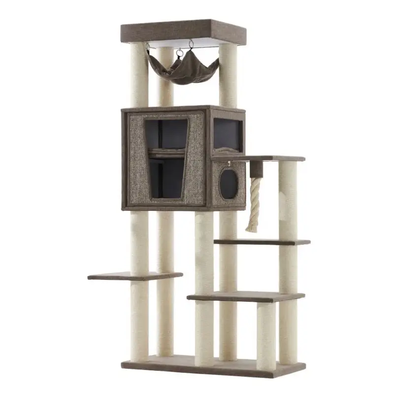 Preisknaller Kratzbaum 'Kasil', braun, ca. 203 x 100 x 50 cm