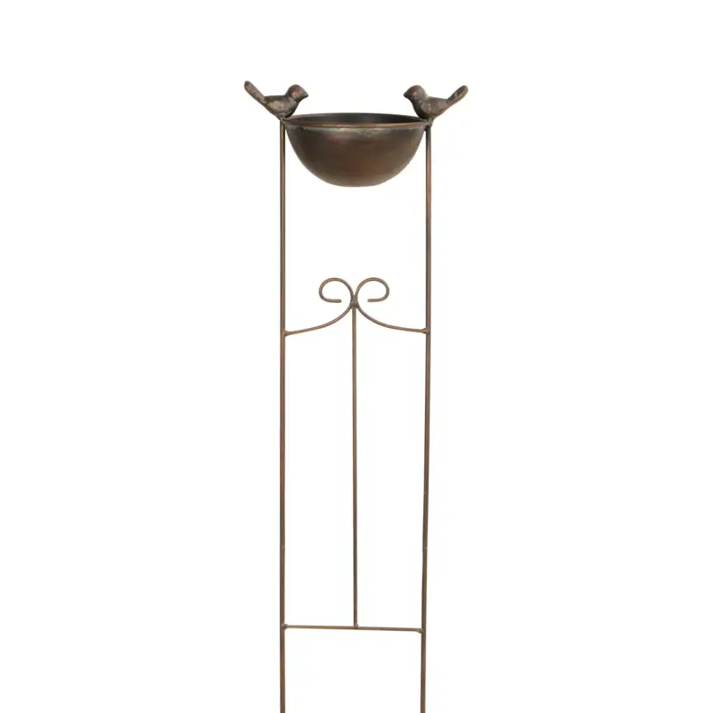 Ausverkauf Vogelbad auf Rankgitter, 20 x 13 x H 76 cm