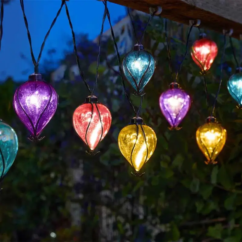Sichere Zahlung Solarlichterkette 'Regenbogen-Ballons', 10 LED's, Länge 4,7 m