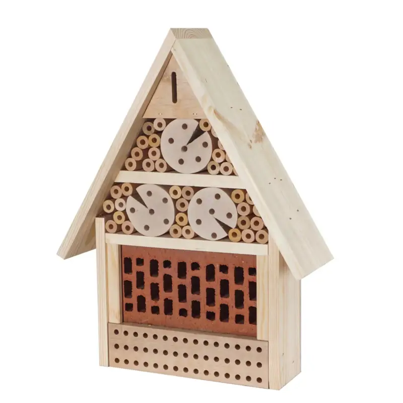 Super-Preis Insektenhotel mit 5 Kammern, Kiefer/Erle, 38 x 12 x H 50 cm