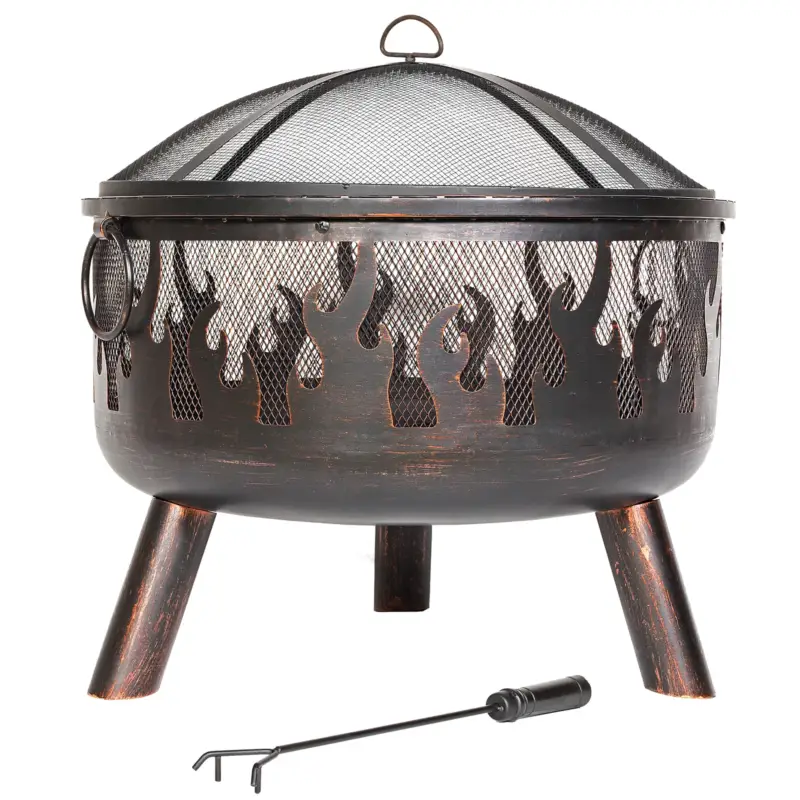 Buschbeck Feuerschale 'Wildfire' inkl. Grillrost, schwarz, ca. Ø 61 x H 61 cm Neue Ware
