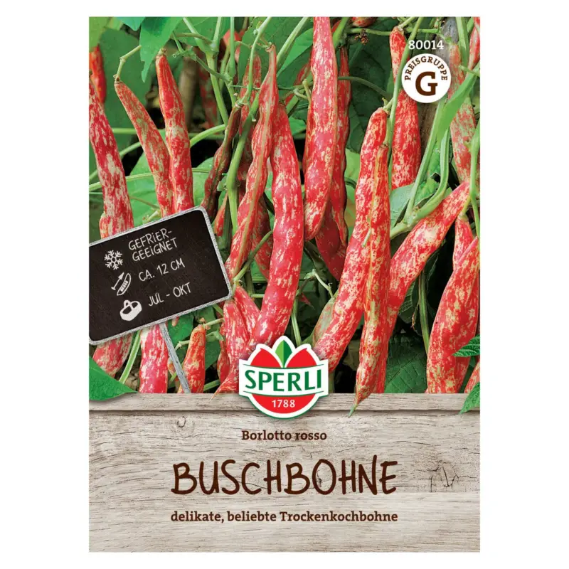 Saatgut Buschbohne 'Borlotto rosso' Ausverkauf