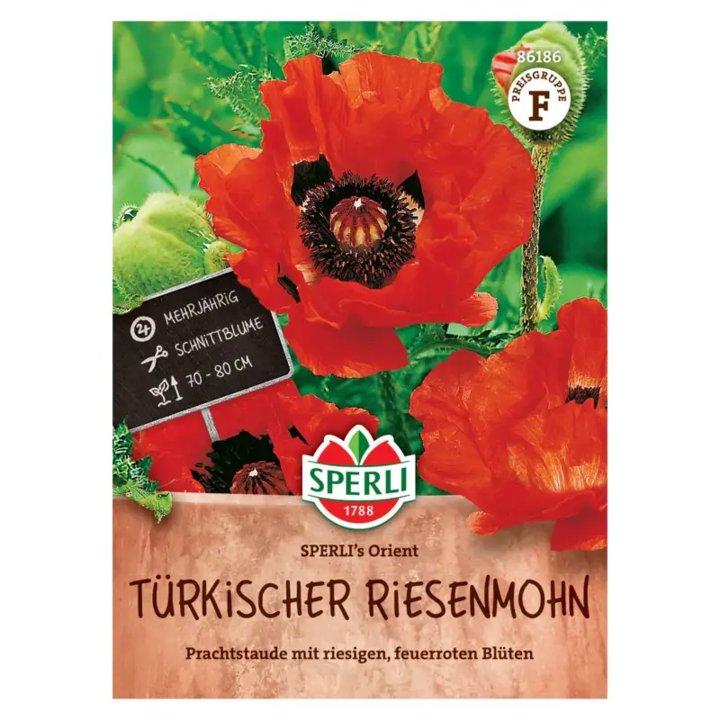 Zertifiziert Saatgut Riesenmohn 'Sperli’s Orient'