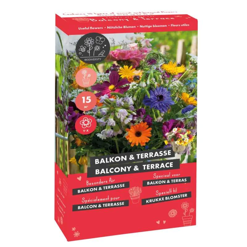 Spezielle Blumensamenmischung 'Balkon und Terrasse' Günstig
