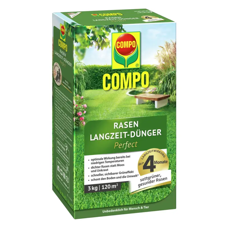 Compo Rasen Langzeitdünger Perfect, 3 kg Abverkauf