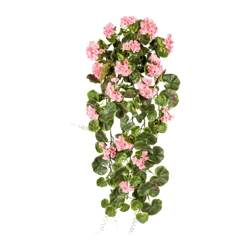 Markenware Künstlicher Geranienhänger, rosa, Höhe ca. 80 cm