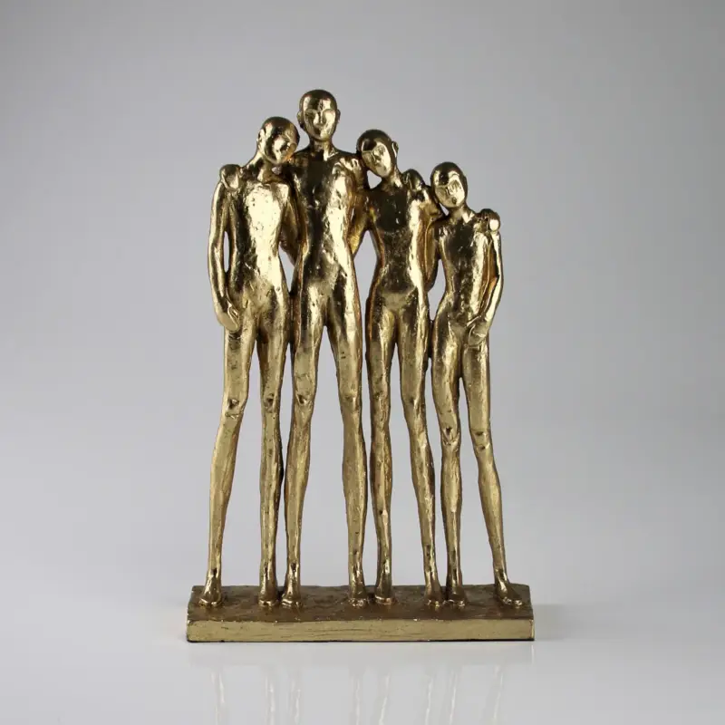 Dekofigur 'Menschen', gold, H28 x L18,5 cm Versand Am Gleichen Tag
