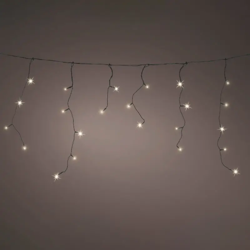 Aktuell Solar Twinkle Lichterkette Icicle Lights, warmweiß, Länge ca. 11 Meter