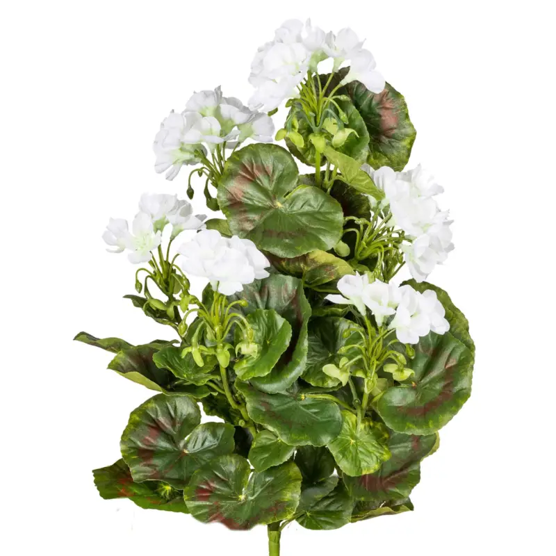 Knallerangebot Kunstpflanze Geranienbusch, weiß, Höhe ca. 40 cm
