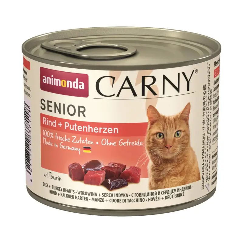 Bestpreis Animonda Cat, Carny Senior Rind und Putenherzen, 200 g