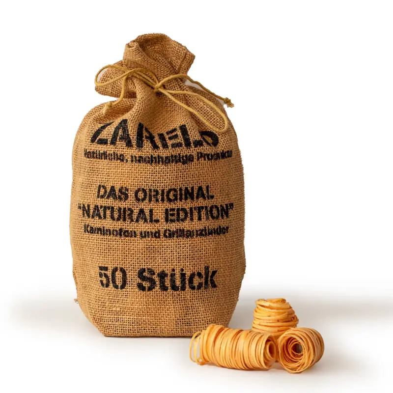 Zarelo Kaminofen- & Grillanzünder, Holz/Wachs, 50 Stück Geprüft