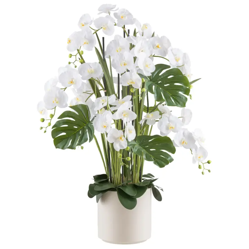 Kunstpflanze Phalaenopsis-Arrangement, grün/weiß, Höhe ca. 120 cm Preisreduziert