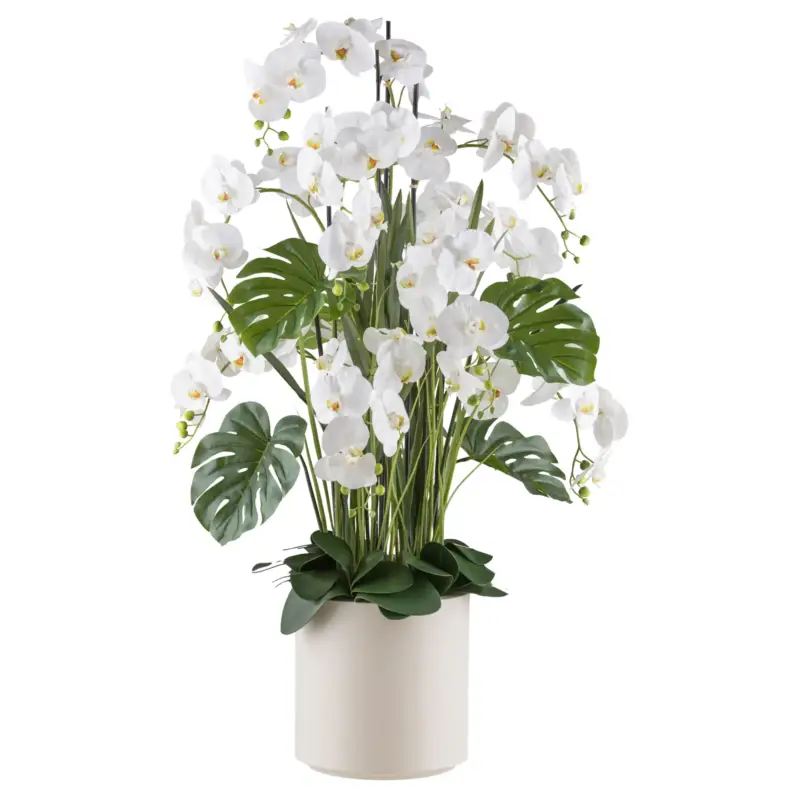 Kunstpflanze Phalaenopsis-Arrangement, grün/weiß, Höhe ca. 140 cm Markenprodukt